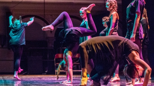Older children dancing on stage