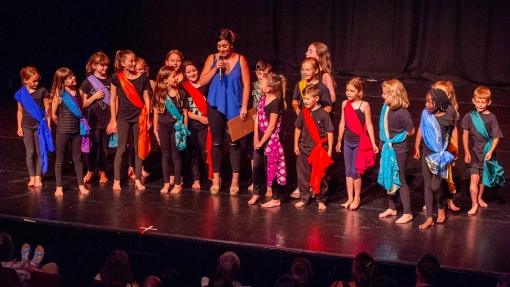 Colourful dance display children