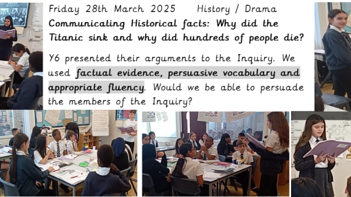 A collage of images from school workshops with some text at the top.