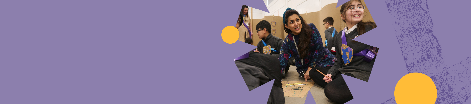 Teacher and Student art activity